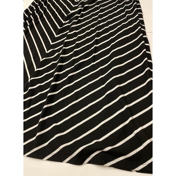 Faded Glory Maxi Skirt Stretchy Black White Stripes Chevron Print 2X 18W-20W - Picture 3 of 7